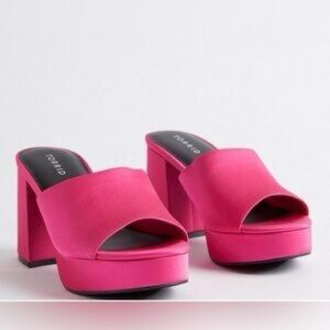 Torrid Y2K Pink Platform Mules with Chunky Heel